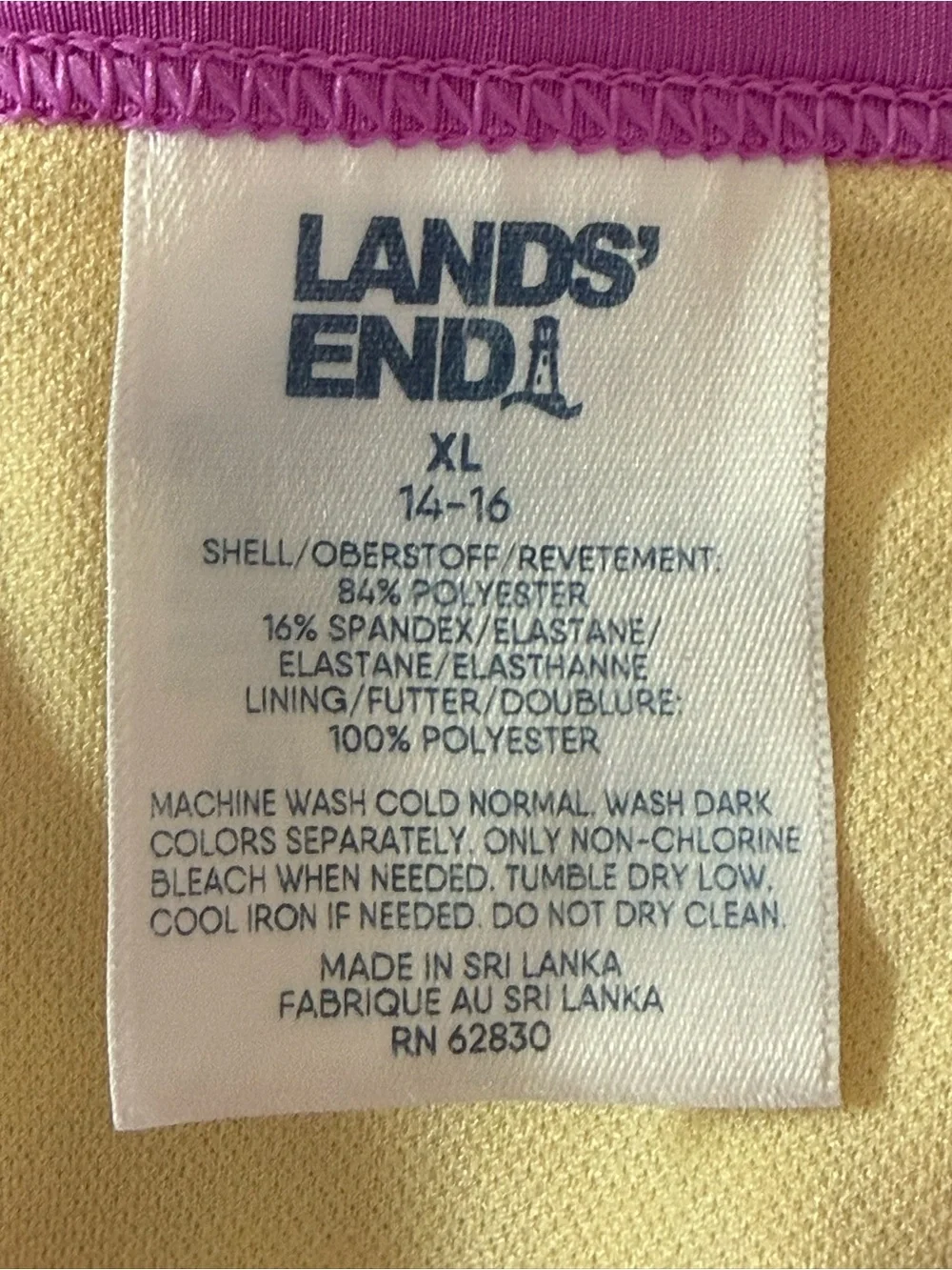 Lands' End Purple Floral Tankini Set with Rash Guard Pieces